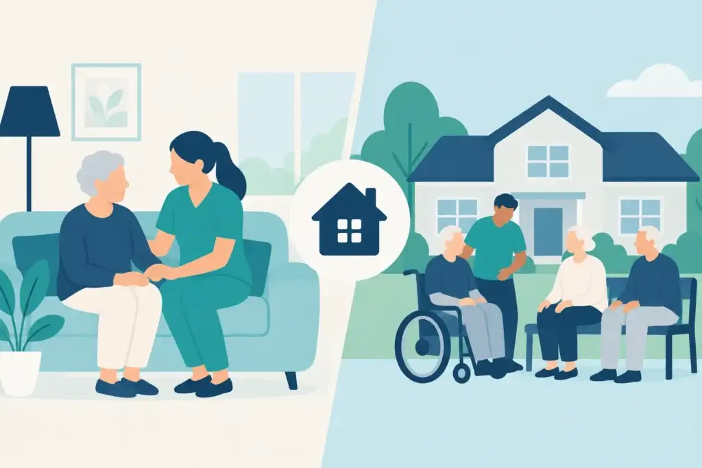 In-Home Care Versus Group Homes Compared